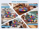 14-Slot Customizable Spinning Prize Wheel with Foldable Stand, Rewritable Tabletop Fortune Wheel 60013848