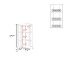 FM FURNITURE Modoc Bookcase in Melamine with Open Storage, White B128P269889