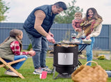 Vertical Steel Charcoal Smoker, Heavy Duty Three Layer Round BBQ Grill Smokey Mountain Cooker for 82474501