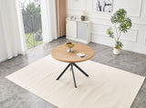 Round Foldable Dining Table for Small Spaces - MDF Material, Perfect for Dining Room, Tea Room & W3493P462093