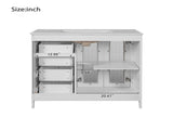 36.02-inch bathroom vanity with two soft-close doors, adjustable shelves and three drawers N729P184710K