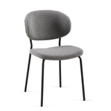 Grey Boucle Fabric Dining Chairs Set of 4, Mid-Century Modern Dining Kitchen Dining Room W1164P195045