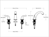Bathroom Faucet For bathroom Sink With Two Handles And Supply Lines - BN B2724P501228
