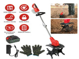 21V Electric Cordless Electric Soil Cultivator - 550W High Power 300RPM, 4-Blade 16 Steel Tines , 53131038