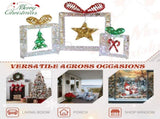 Set of 3 Lighted Iridescent Cut-out Gift Box Christmas Decorations, Pre-lit Holiday Decor with 357 77157291