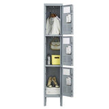 3 Door 66"H Metal Lockers With Lock for Employees,Storage Locker Cabinet for Home Gym Office School 14420504