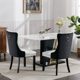 ZNTS Furniture,Modern, High-end Tufted Solid Wood Contemporary PU and Velvet Upholstered Dining Chair 42293880