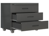 Heavy-Duty Metal Storage Cabinet with Wheels - 3 Drawer Tool Cabinet for Garage, Office, and Home 68821751