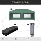 10' x 20' Pop Up Canopy party Tent with 4 Sidewalls , Green -AS Prohibited by 21422743