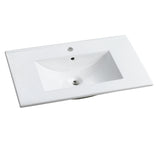 ZNTS 30 Inch Bathroom Ceramic Sink Basin, White W1550P168218