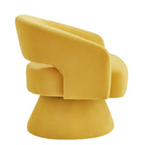 Modern Swivel Barrel Chair, Upholstered Velvet Round Accent Chairs,360 Degree Comfy Swivel Chair W2186P178772