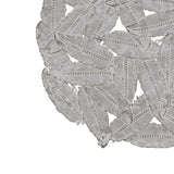 Textured Feather 3-piece Metal Disc Wall Decor Set B03598805