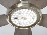 52 Inch 5 PCS Plywood Reversible Blades Ceiling Fan With Light Kit 3 Color , LED, DC 6 Speed ,Remote W3775P369167