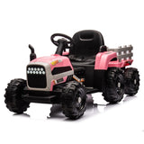 ZNTS Ride on Tractor with Trailer,12V Battery Powered Electric Tractor Toy w/Remote Control,electric car 18115985