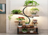 Plant Stand with Grow Lights, 8 Tiered Indoor Plant Shelf, 61" Tall Plant Stand for Indoor Plants W2641P199619