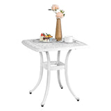 Outdoorr Cast Aluminum Square Table, End Table Side Table for Paio Backyard Pool, Cast Aluminum 53658933