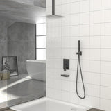Shower System with Waterfall Tub Spout,12 Inch Ceiling Mount Square Shower System with Rough-in W124381875