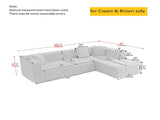 105.5" Modular L-Shaped Sectional Floor Couch, Deep Seat Tufted Comfy Sofa set with Chaise for 01956177