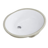 White Oval Undermount Bathroom Sink With Overflow W122549614