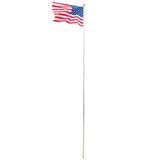 ZNTS 25ft Solemn Outdoor Decoration Sectional Halyard Pole US America Flag Flagpole Kit 19630625