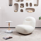 Larger Luxury Modern Swivel Accent Chair, Tight Back Ice Flower Velvet Sofa Chair, Minimalist Style W2664P256531