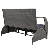 U_STYLE Versatile outdoor loveseat that converts to four seats and a table, suitable for gardens and WF321803AAE