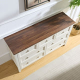Farmhouse 7 Drawers Dresser Bedroom, Wood Rustic Dresser Tv Stand, Storage Dressers Organizer W2393P195498