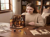 MUSIC PARK 3d wooden puzzle for adults Bacchus Study book nook with lights model kit dollhouse DIY 52414422