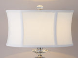 Diamond Torch 25.75" Contemporary Crystal Table Lamp in Clear K9 Crystal with Off-White Linen Shade B202P224008