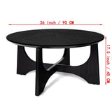 36" Round Coffee Table, Wooden Coffee Tables for Living Room Reception Room W1801110322