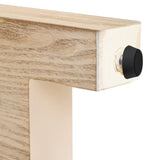 TREXM Narrow Console Table with Rattan Accent, Natural Wood Finish Entryway Table with Storage N715P223098M