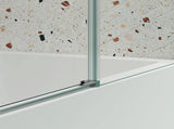 Bathtub shower door, sliding door, with 5/16" tempered glass and Polished finish 6058 W2122P167020