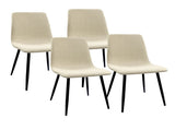 Dining Chairs Set of 4,Modern Kitchen Dining Room Chairs,Upholstered Dining Accent Chairs in linen W3732P369034