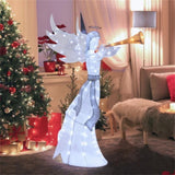 5 Feet Lighted Christmas Angel, 100 LED Twinkling Lights, Weatherproof Metal/Mesh Xmas Decor for 61618864