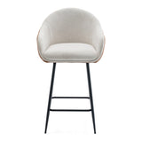 26.5'' Modern - Style counter height bar stools, with comfortable upholstery,durable metal legs N780P225243B