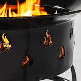 Mini Fire Pit Outdoor Portable Fire Pit Steel Camping Fire Pit with Lava Rocks W853P202205