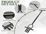 43in Lawn Aerator Garden Tool with Soil Core Tray, Manual Grass Plug Aerators & A Cleaning Tool, 55740935
