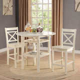 Cream Cross Back Counter Height Chairs B062P189109