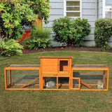 ZNTS Large three box rabbit cage,for Indoor and Outdoor Use, orange W2181P163957