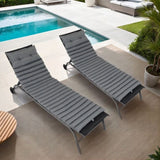 2 PCS Set Outdoor Lounge Chair Cushion Replacement Patio Seat Cushion Grey Sale to Temu is 65852564