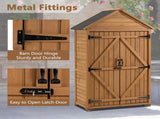 39.56"L x 22.04"W x 68.89"H Outdoor Storage Cabinet Garden Wood Tool Shed Outside Wooden Closet with 38532261