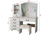 Fashion Vanity Desk with Mirror and Lights for Makeup, Vanity Mirror with Lights and Table Set with 27479800