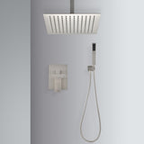 ZNTS Ceiling Mounted Shower System Combo Set with Handheld and 10"Shower head TH6006-10NS