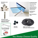DA4734C Series Door Window Awning Made of 0.137 Inch Thick Crystal Solid Polycarbonate Sheet and W2205P179822