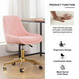Modern teddy fleece fabric with gold legs living room furniture dining chair, soft and comfortable, W210127515