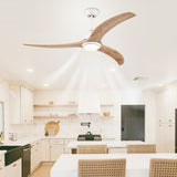 (Same SKU W1592P176976) 52" Ceiling Fan, Solid Wood Blades Ceiling Fan With Light with Remote W1592P268382