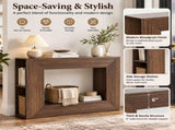 Modern Square Open-Frame Console Table with Side Storage Shelves, RGB LED Lights, APP & Remote 68578674