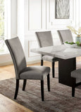 ZNTS Attractive Set of 2pc Side Chairs Dining Room Furniture Gray Flannelette Seat Nailhead Trim Kitchen B011P246253