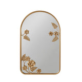 Arched Metal Floral Wall Mirror B035129256