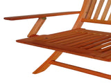 Foldable Patio Dining Set, 4 Folding Chairs, Indoor and outdoor universal, Teak W495P190465